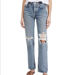 AGOLDE New $198 Lana Mid-Rise Straight Jeans 29